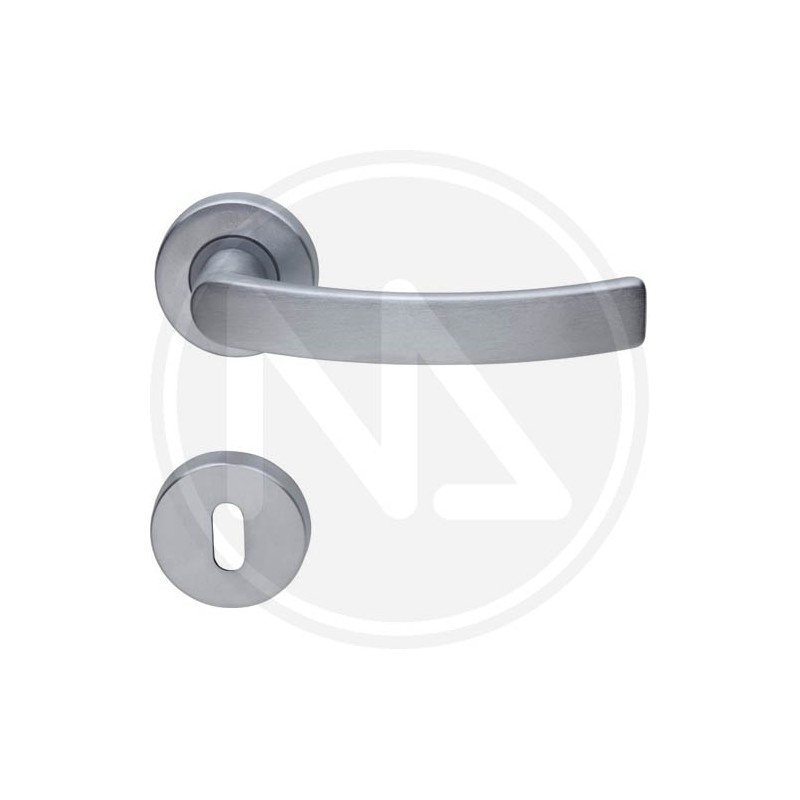 MANIGLIA PER PORTA CROMO SATINATA "IDEA"