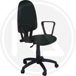 SEDIA DA UFFICIO "THEMA" ECOPELLE IGNIFUGA NERO