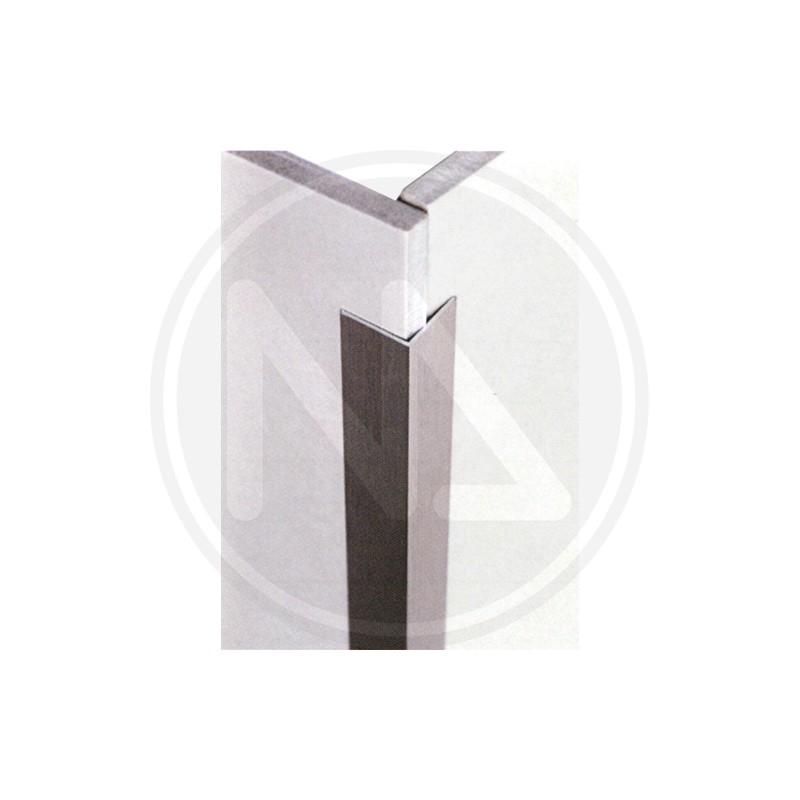 "ANGULAR" POLISHED SILVER ALUMINIUM PROFILE