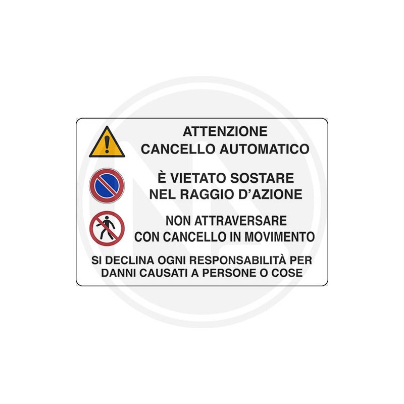 ROAD SIGNS "ATTENTION AUTOMATIC GATE"