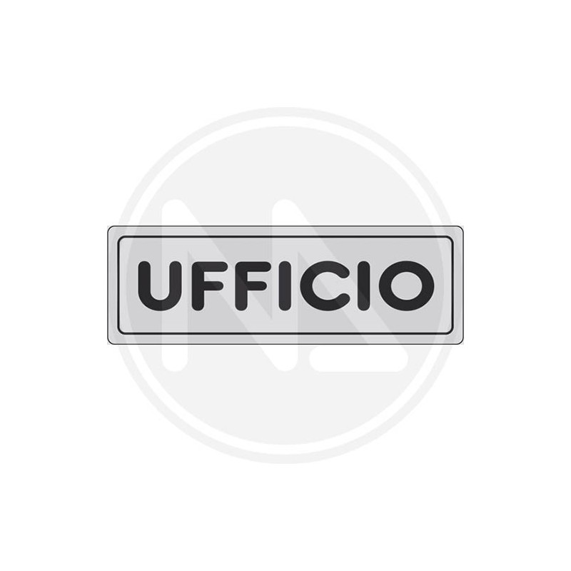 SEGNALETICA ADESIVA DI INFORMAZIONE ARGENTO "UFFICIO"