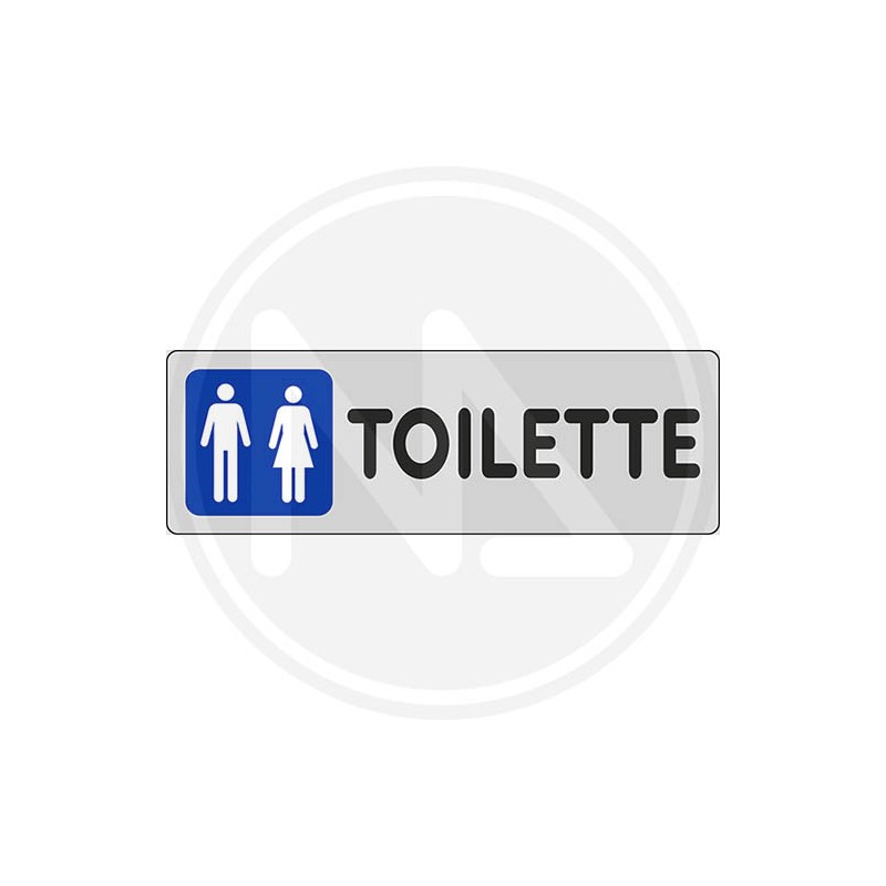 ADHESIVE SIGNS FOR INFORMATIONS SILVER COLOUR "MEN'S AND WOMEN'S TOILET"