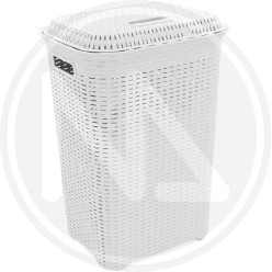 WHITE RATTAN LAUNDRY BIN 60 LT.