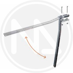 Galvanized folding clothesline arms for balconies