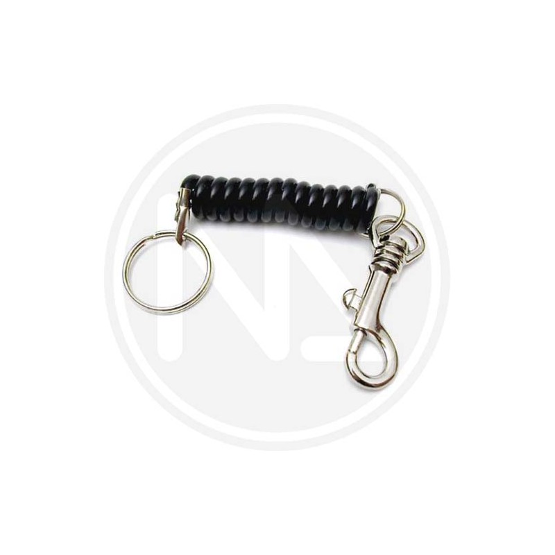 KEYRING WITH SPRING AND SNAP-HOOK