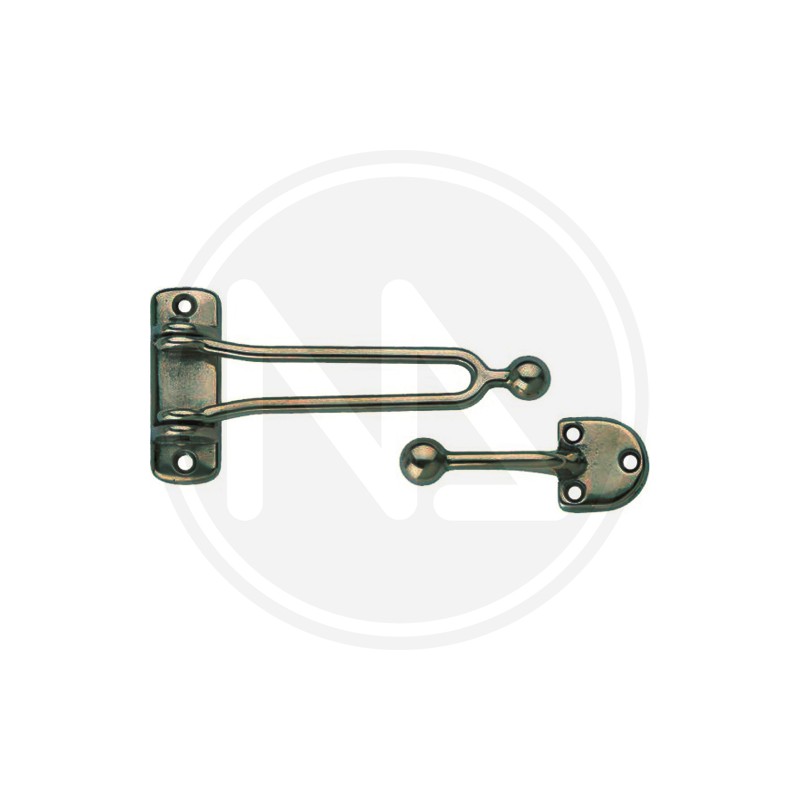 GANCIO DI SICUREZZA PORTA in ottone BRONZATO