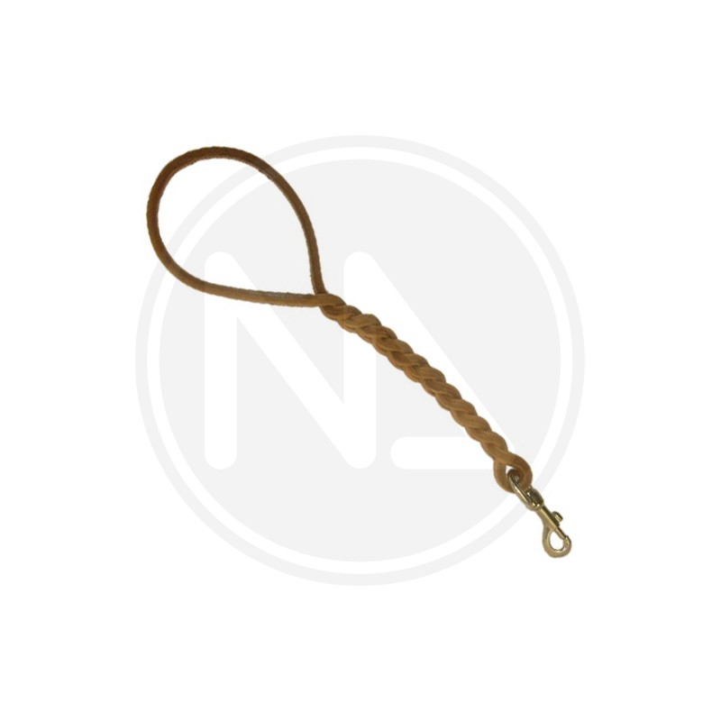 leather leash for dog with plaits