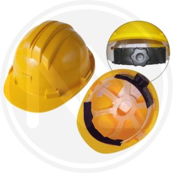 PROTECTIVE HELMET IN YELLOW ABS WITH ADJUSTMENT KNOB