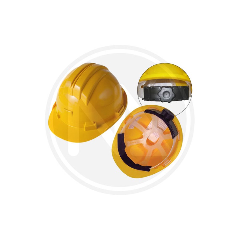 PROTECTIVE HELMET IN YELLOW ABS WITH ADJUSTMENT KNOB