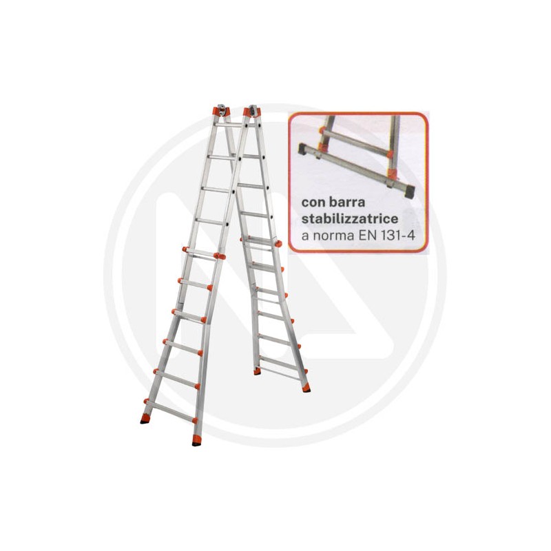 TELESCOPIC LADDER ALUMINUM "PEPPINA" maurer