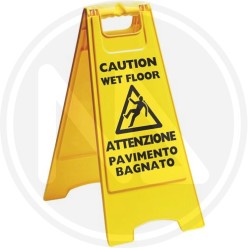 SIGNAL OF FOLDING NOTICE "WET FLOOR"