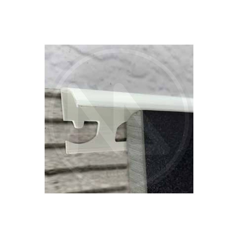 SATIN WHITE PVC PROFILE "OPEN ROUND"