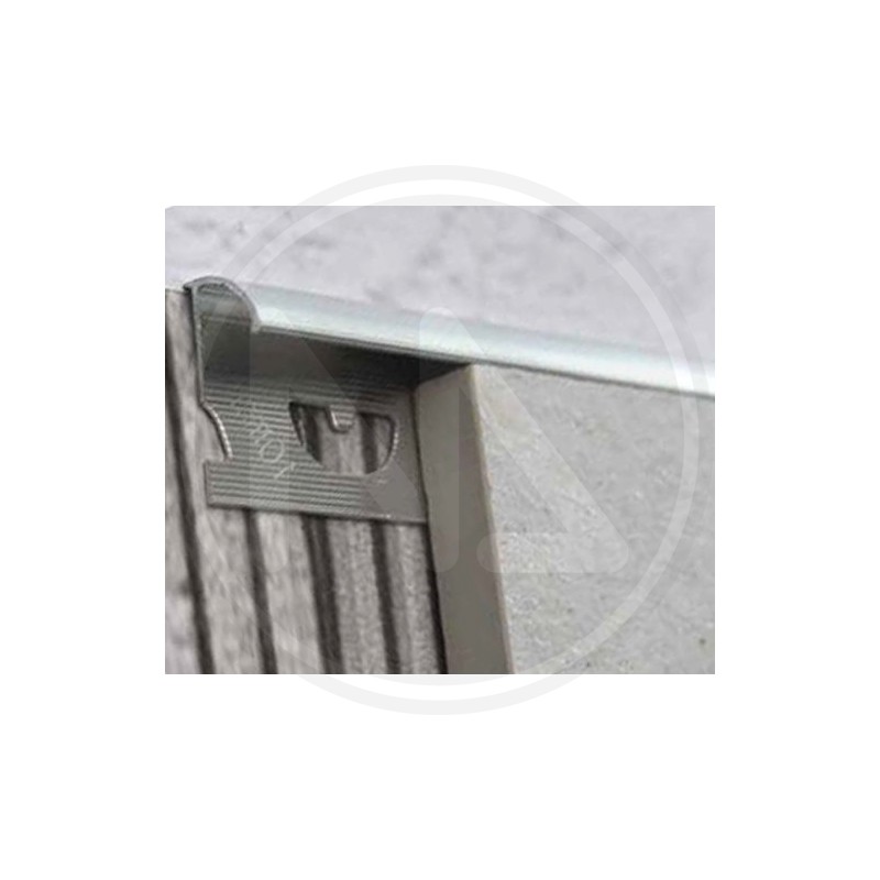 GLOSSY SILVER ALUMINUM PROFILE "OPEN ROUND"