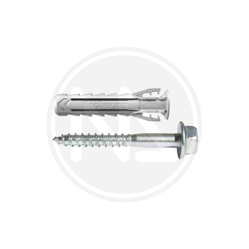 NYLON PLUG "SX PLUS BM" WITH fischer FLANGED HEAD SCREW