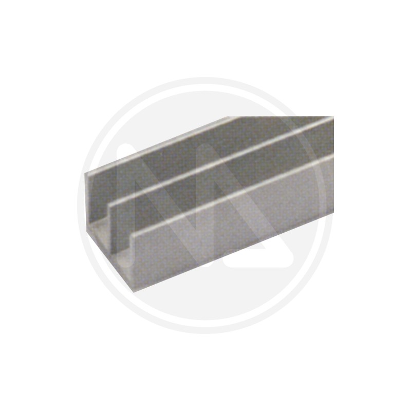 SILVER ALUMINIUM outline "CANALINO DOPPIA U"
