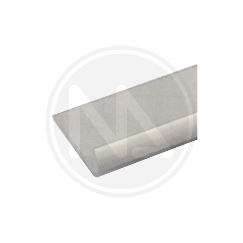 SATIN-PLATED SILVER ALUMINUM PROFILE "NAIL"