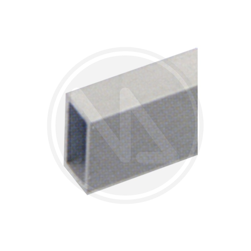 SILVER ALUMINIUM outline "TUBO RETTANGOLARE"