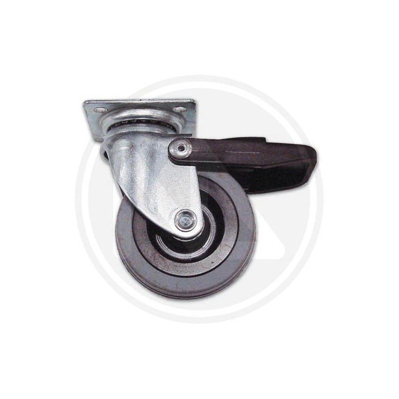 rubber wheel with revolving plate and brake "d1p-2-7 FORCELLA"