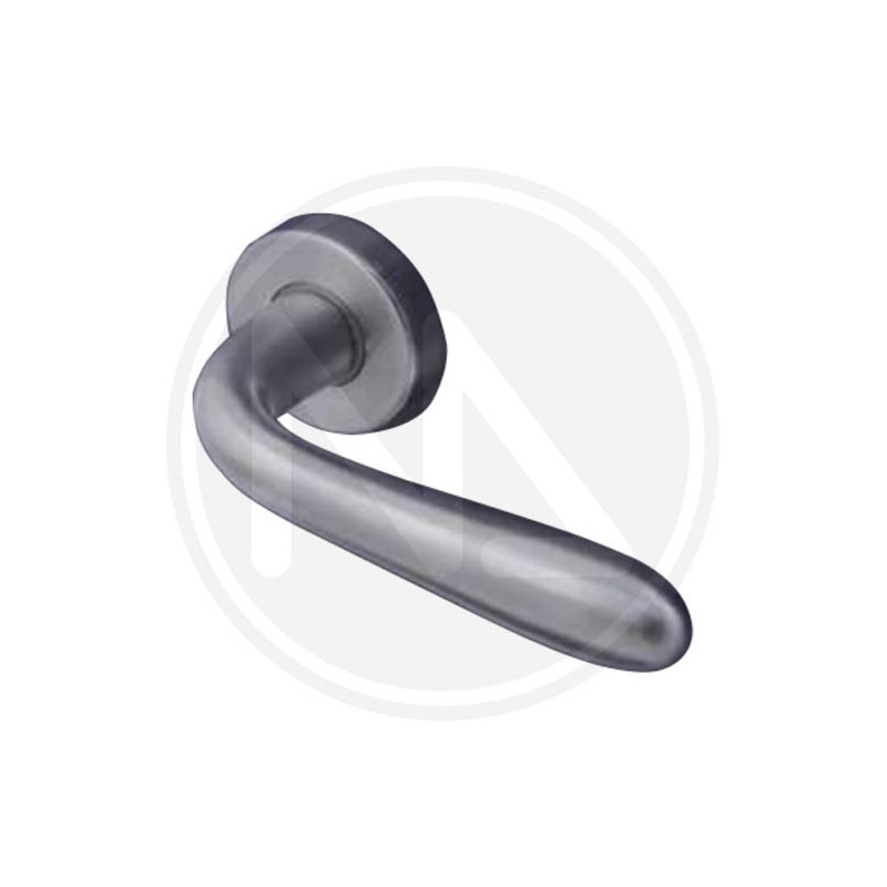 HANDLE WITH ALUMINUM ROSE "AGNONE" silver sat