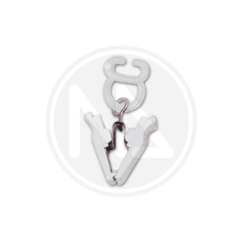 SLIDING FOR CURTAIN RODS WITH NYLON TWEEZER