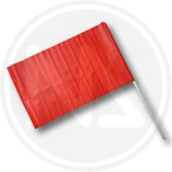 BANDIERA SEGNALETICA IN PVC ROSSA DOPPIA FACCIA