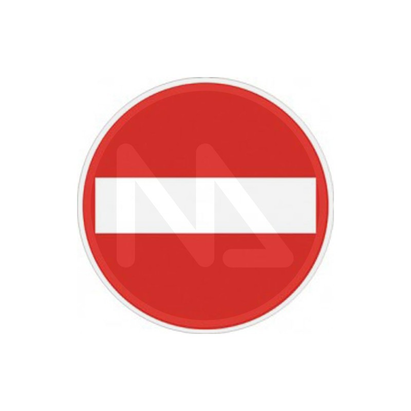 SIGNAL FOR SITE IN METAL "SENSE PROHIBITED" fig 47