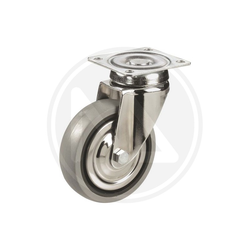 RUBBER WHEEL WITH "TBP7 TRANSPORT" ROTATING PLATE