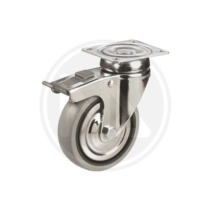 RUBBER WHEEL WITH "TBBP7 TRANSPORT" ROTATING PLATE