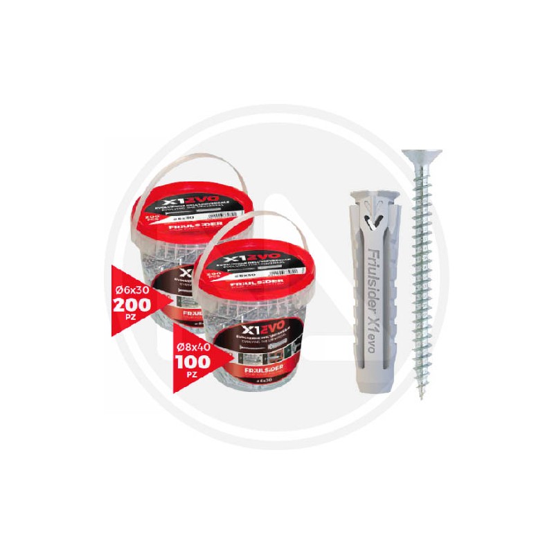 NYLON ANCHORS WITH "X1 EVO" SCREW FRIULSIDER
