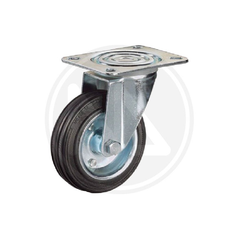 RUBBER WHEEL WITH SWIVEL PLATE "EPBSX"