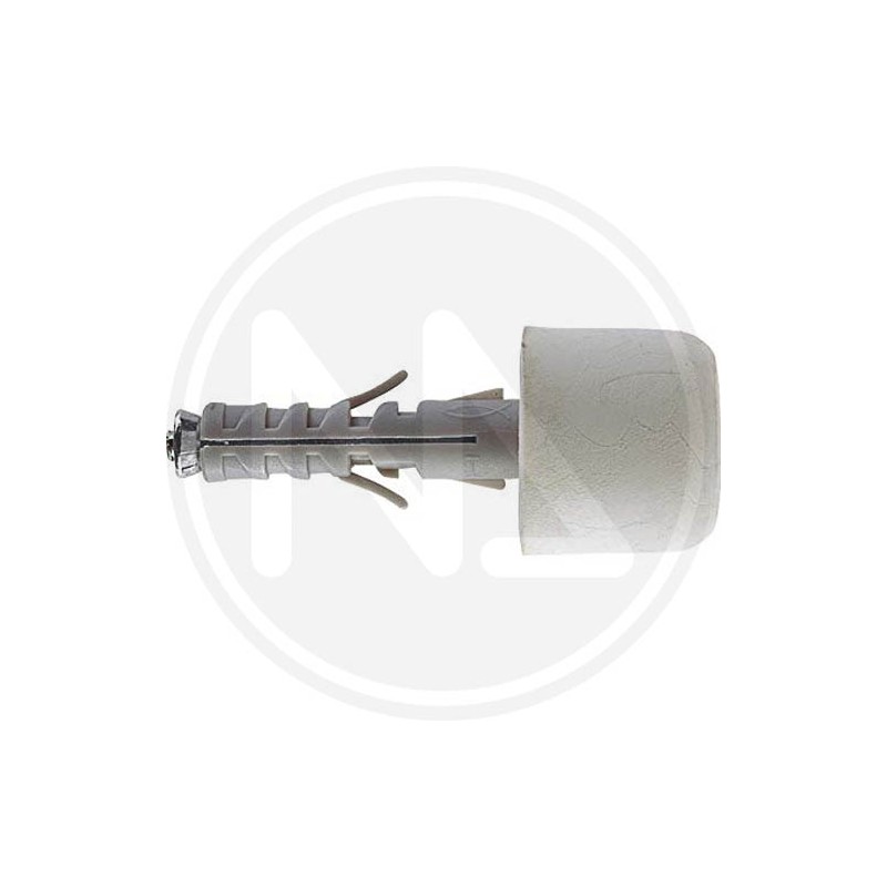 WHITE RUBBER bumper with NYLON plug fischer