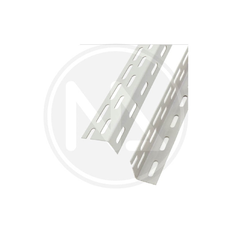 CORNER FOR SHELVES in light gray sheet metal