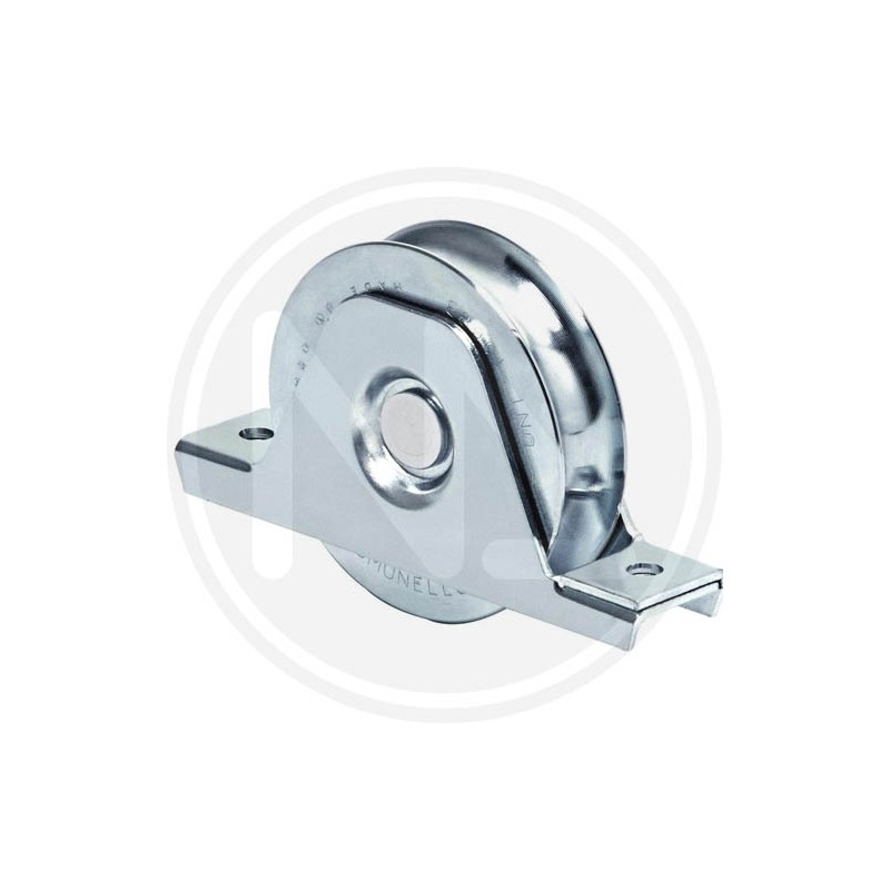 RUOTA PER CANCELLI C/PIASTRA GOLA "SEMITONDA" "FC338"