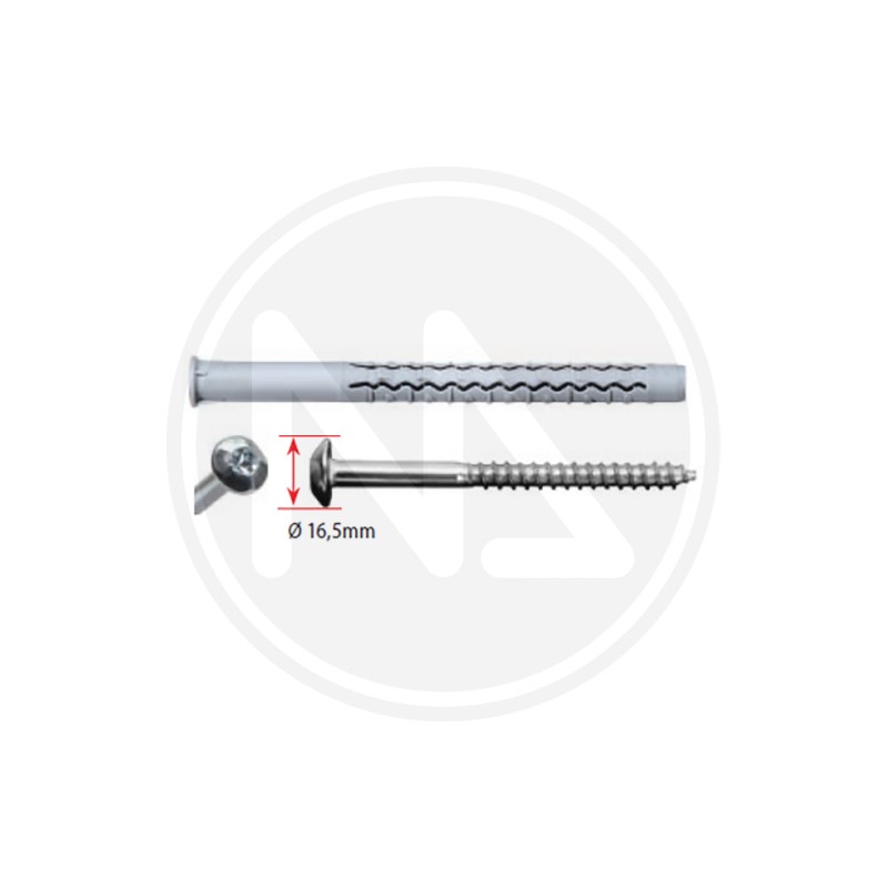 EXTENDED NYLON PLUG with ANTI-INTRUSION torx screw