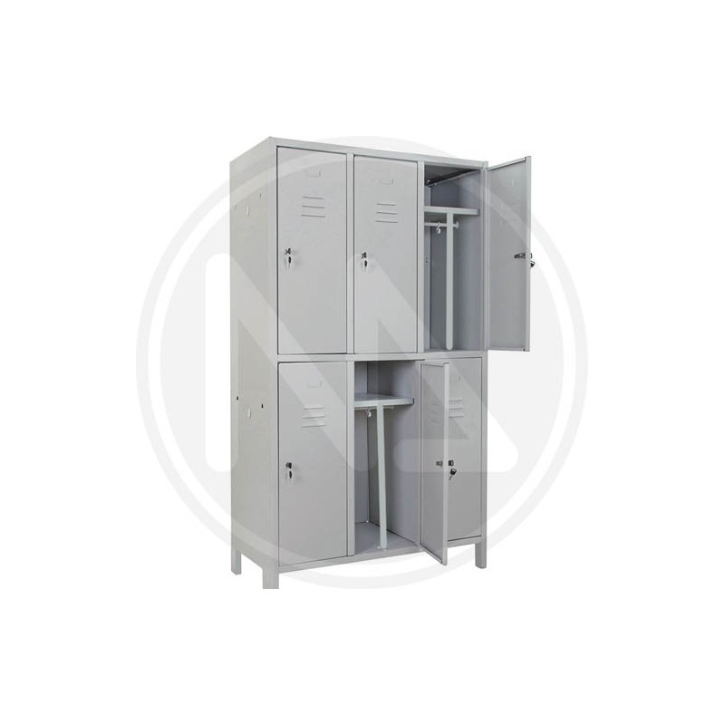DIRTY/CLEAN SLIM 6 PLACES METAL WARDROBE