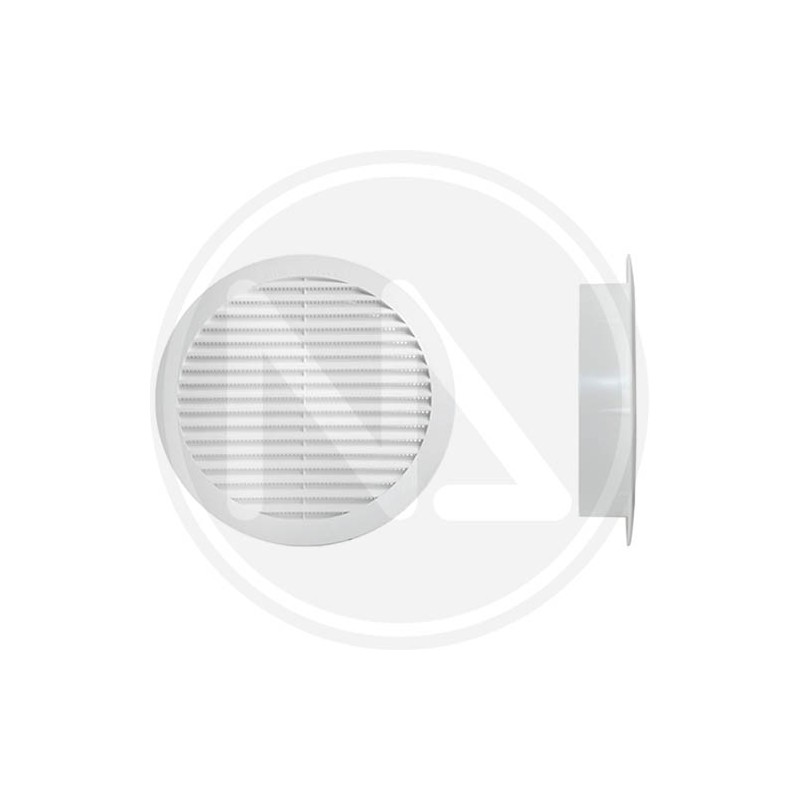 VENTILATION GRILLE in plastic with round recess