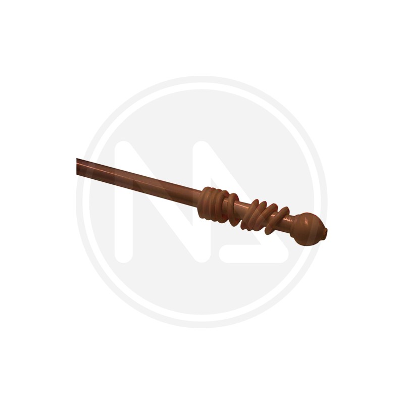 fixed wood curtain rod Ø 23 mm.