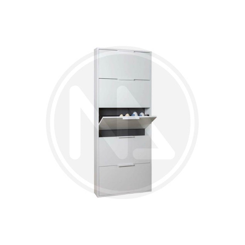WHITE WOOD RACK WITH 5 RIBALT DOOR