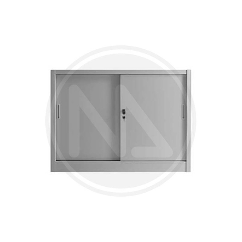 Low METAL CABINET WITH SLIDING DOORS