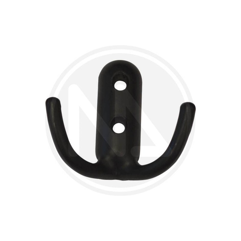 BLACK zama alloy coat hook 2 places