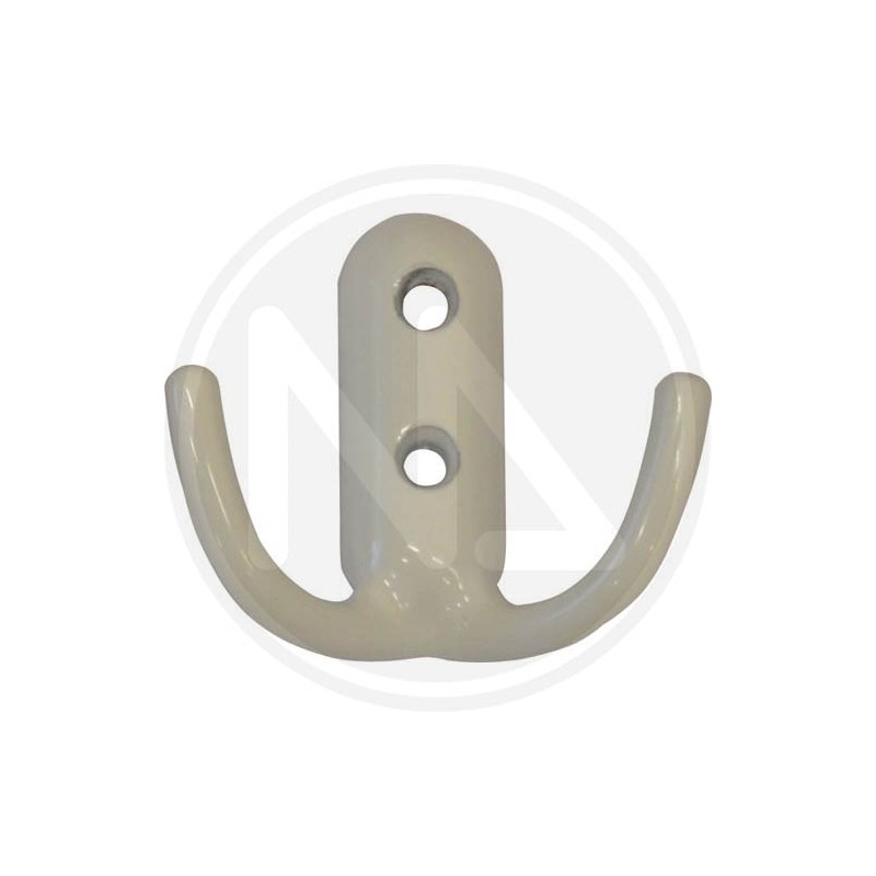 WHITE zama alloy coat hook 2 places