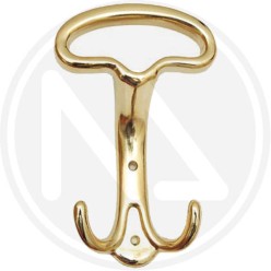 bright gold zama alloy coat hook "LADY"