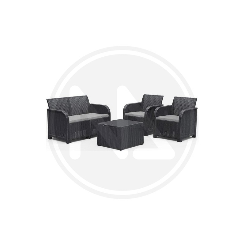 LIVING ROOM RESIN "ROSALIE" GRAPHITE KETER