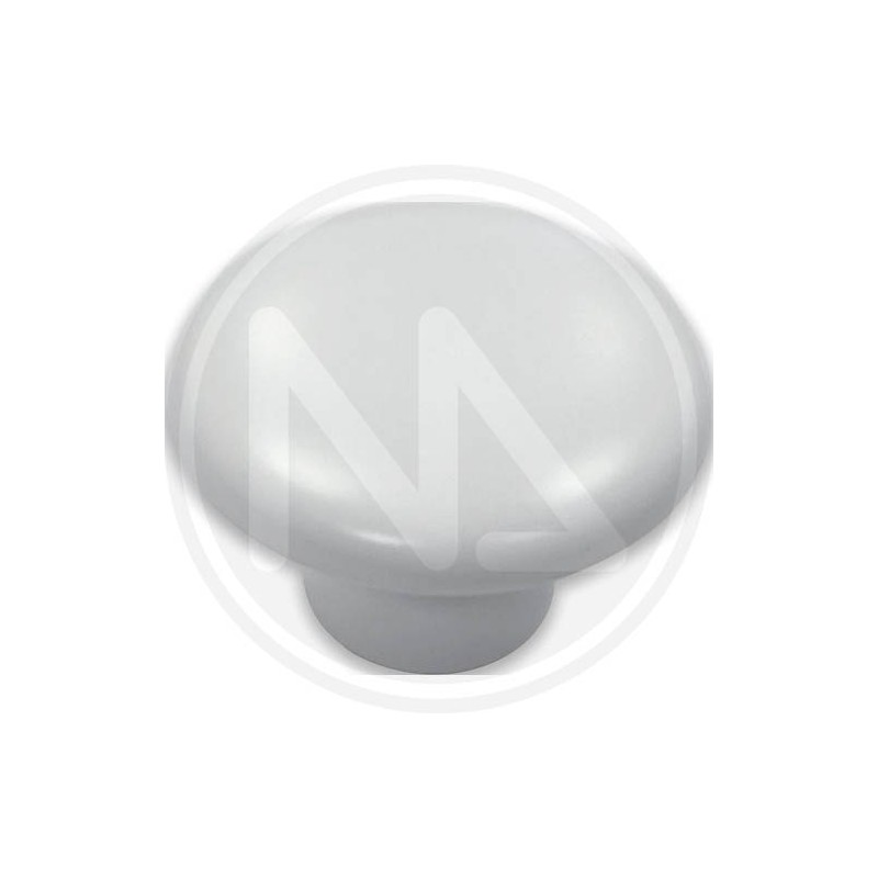 WHITE LACQUERED PLASTIC KNOB