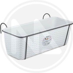 SET BALCONE "NATURAL" bianco CON RISERVA ACQUA