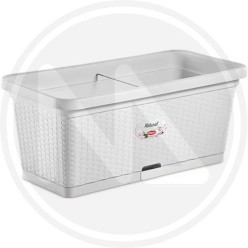 FIORIERA "NATURAL" BIANCO CON RISERVA ACQUA