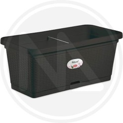 "NATURAL" GREY PLANTER WITH WATER RESERVE