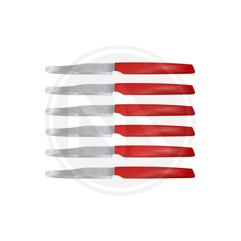 TABLE KNIVES RED COLOR 6 PCS
