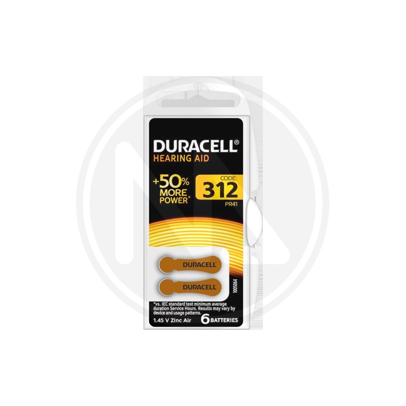 BATTERY FOE HEADING AID "EASY TAB312 MARRONE" DURACELL