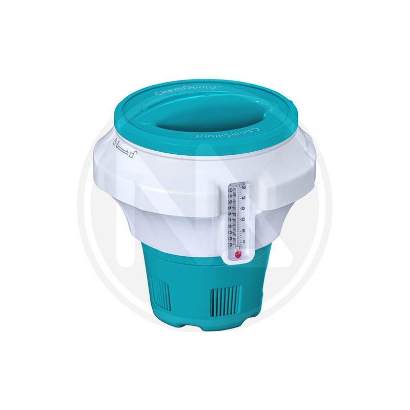 FLOATING DISPENSER CHLORINE TABLETS FOR POOL with thermometer